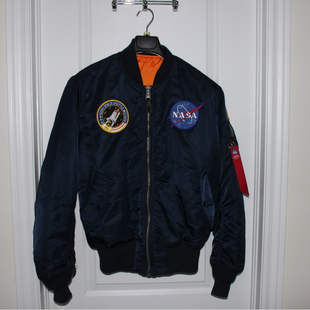 Alpha Industry NASA Navy Blue Bomber Jacket